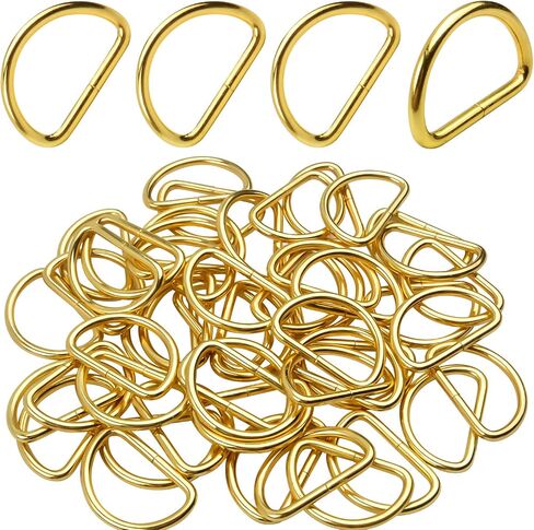 BronaGrand Pack of 50 Metal Nickel Plated D Ring (1inch) in Saudi Arabia