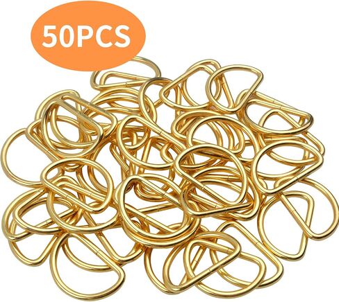BronaGrand Pack of 50 Metal Nickel Plated D Ring (1inch) in Saudi Arabia