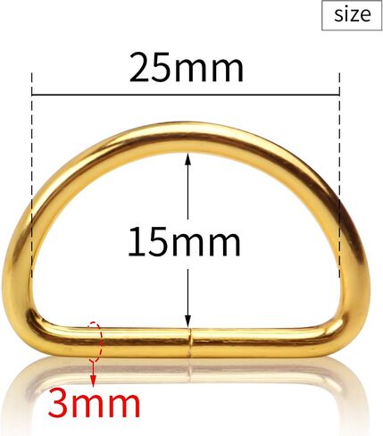 BronaGrand Pack of 50 Metal Nickel Plated D Ring (1inch) in Saudi Arabia