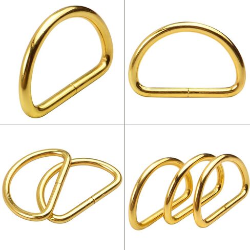 BronaGrand Pack of 50 Metal Nickel Plated D Ring (1inch) in Saudi Arabia