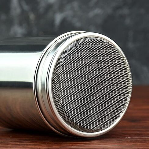 Stainless Steel Powder Shaker Sifter Powdered Sugar Dispenser Shaker Mesh Pepper Chocolate Shaker Seasoning Can with Lid for Icing Sugar Cinnamon in Saudi Arabia