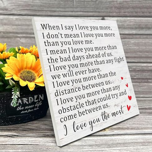 I Promise You Wood Sign, Valentines Day Gift for Couples, Gift for Girlfriend from Boyfriend, Anniversary Wedding Gift for Her Him in Saudi Arabia