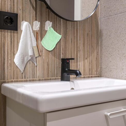 Molain 30 Pack Clear Adhesive Hooks for Hanging, Small Acrylic Adhesive Hooks with Traceless Stickers Drill-Free Wall Hooks Transparent Wall Door Hooks for Kitchen Bathroom Bedroom Office in Saudi Arabia