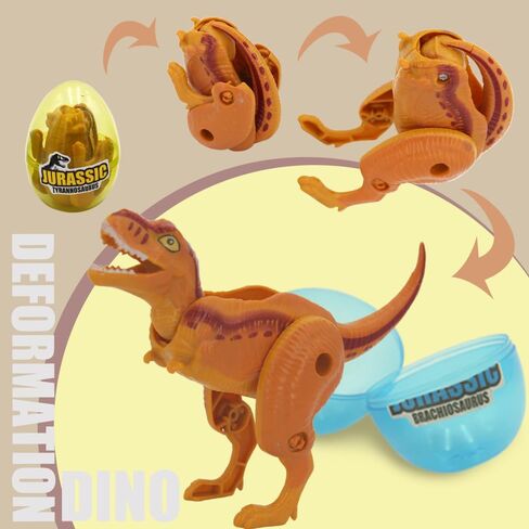 Sealive 4 Pack Dino Eggs for Kids - Hatching Dinosaur Eggs Building Blocks - Surprise Eggs with Bite Finger Dinosaurs - Dinosaur Gift for Birthdays, Christmas, Party Favors & Easter Basket Stuffers in Kuwait