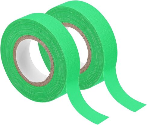 uxcell 2Rolls Neon Gaffers Cloth Tape, 0.6 inch x 32.8 ft Glow in The Dark Tape Fluorescent Adhesive Black Light Tape for Party Home Decoration, Green in Saudi Arabia