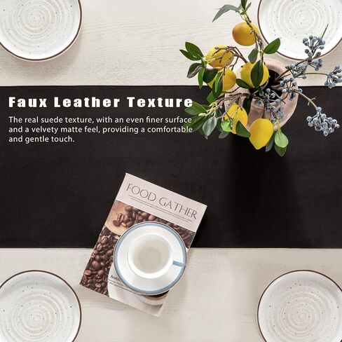 BALCONY & FALCON Linen Style Table Runner Waterproof Washable Table Runners for Kitchen Coffee Dresser Scarf Thanksgiving Christmas Wedding Home Outdoor Use(Ruby Red, 14x51) in Saudi Arabia