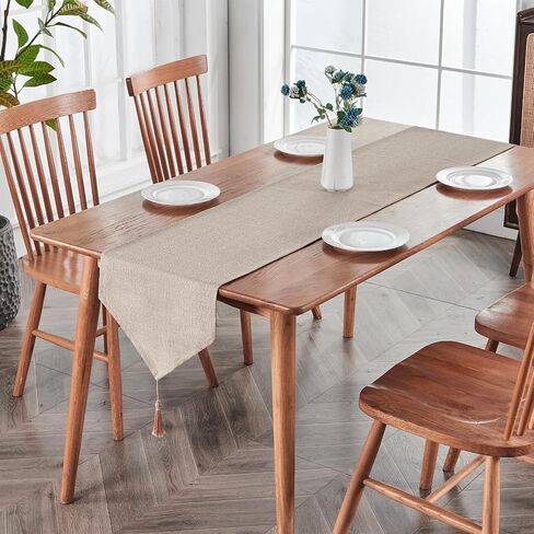 مفرش طاولة من الجلد السويدي من balcony & falcon، مفارش طاولة مقاومة للماء للمطبخ، والمطاعم، والمقهى، والحديقة، والتجمعات الخارجية، وحفلات الزفاف والمهرجانات (أسود 14 × 71) in Kuwait