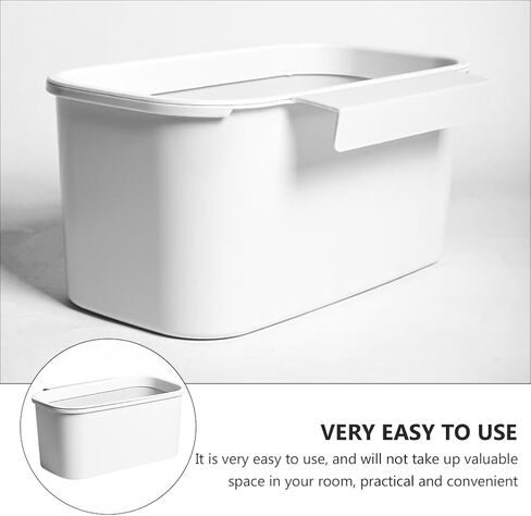Garneck 2pcs Kitchen Hanging Trash Cans Over-Cabinet Plastic Garbage Bins Portable White Compost Bins Small Food Waste Container Can for Cupboard Outdoor Camping in Saudi Arabia