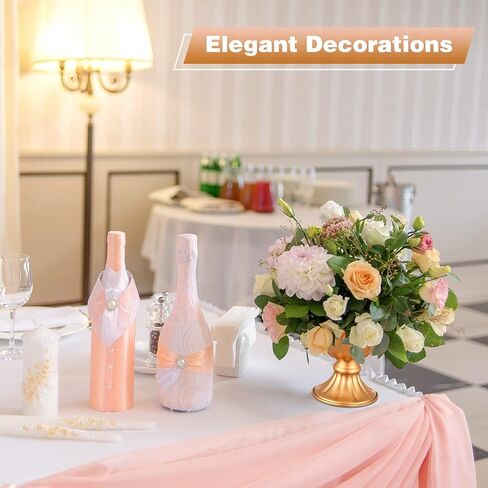 مزهرية معدنية ذهبية صغيرة من Rtteri 20 قطعة من زهور الزفاف والمزهريات الذهبية بطول 5.1 بوصة مزهرية كومبوت معدنية كبيرة لتزيين قطع مركزية لطاولات الزفاف لحفلات الزفاف وحفلات الذكرى السنوية وأعياد الميلاد in Kuwait