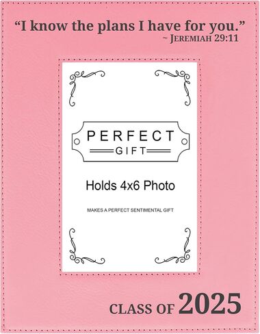 Large Photo Frame I Know The Plans Jeremiah 29:11 Class of 2025 8x10 Laser Engraved Leatherette Photo Frame Black in Saudi Arabia