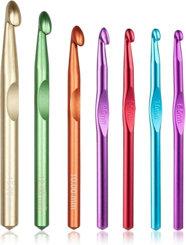 Large Crochet Hooks,15mm 12mm 10mm 9mm 8mm 7mm 6.5mm Crochet Hooks,Large Crochet Hooks for Chunky Yarn,Jumbo Crochet Hooks,6.5 mm-15 mm Crochet Hook in Saudi Arabia