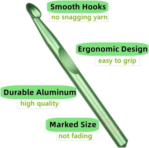 Large Crochet Hooks,15mm 12mm 10mm 9mm 8mm 7mm 6.5mm Crochet Hooks,Large Crochet Hooks for Chunky Yarn,Jumbo Crochet Hooks,6.5 mm-15 mm Crochet Hook in Saudi Arabia