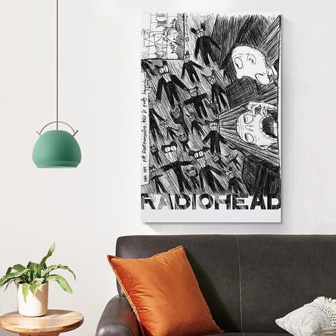ملصق KDBNAJTDF Radiohead للموسيقى العتيقة (2) 12 × 18 بوصة (30 × 45 سم) in Saudi Arabia