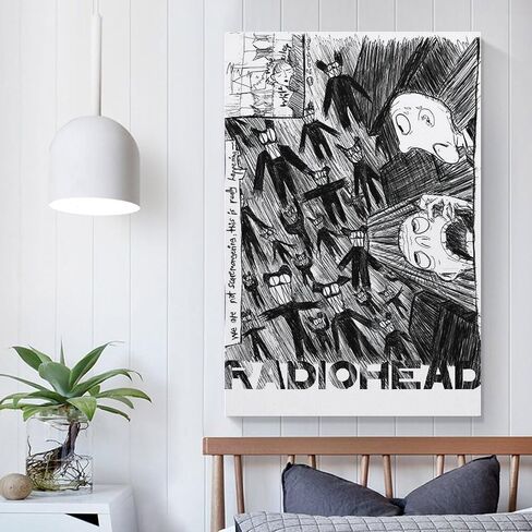 ملصق KDBNAJTDF Radiohead للموسيقى العتيقة (2) 12 × 18 بوصة (30 × 45 سم) in Saudi Arabia
