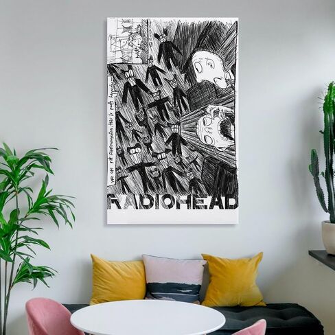 ملصق KDBNAJTDF Radiohead للموسيقى العتيقة (2) 12 × 18 بوصة (30 × 45 سم) in Saudi Arabia