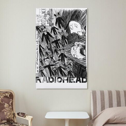 ملصق KDBNAJTDF Radiohead للموسيقى العتيقة (2) 12 × 18 بوصة (30 × 45 سم) in Saudi Arabia