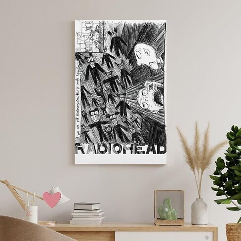 ملصق KDBNAJTDF Radiohead للموسيقى العتيقة (2) 12 × 18 بوصة (30 × 45 سم) in Saudi Arabia