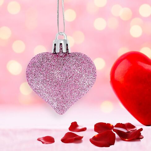 24 قطعة من زخارف قلب عيد الحب، زخارف معلقة كبيرة على شكل قلب، 3 أنماط متنوعة لعيد الحب والذكرى السنوية لحفلات الزفاف وأعياد الميلاد in Kuwait