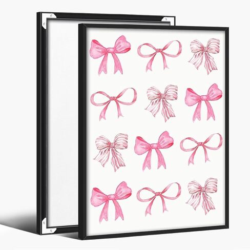 Sufeasdf Trendy Light Light Blue Bow Canvas Wall Art Watercolor Light Blue Bow Prints Painting Posters Funky Coquette Preppy Aesthetic Wall Decor Cute Apartment Decor12x18inch Unframed in Saudi Arabia