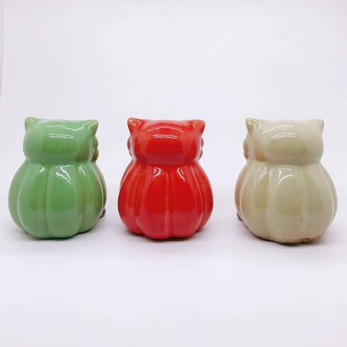 مجموعة من 3 تماثيل بومة سيراميك لديكور المنزل، تماثيل بومة حكيمة، زخارف زخرفية لغرفة المعيشة، غرفة النوم، سطح المكتب، الخزانات أو الهدايا in Kuwait