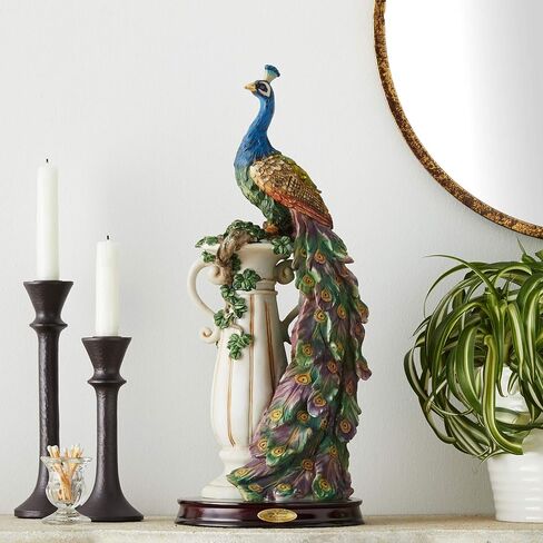 Design Toscano The Peacock's Sanctuary Sculpture in Saudi Arabia