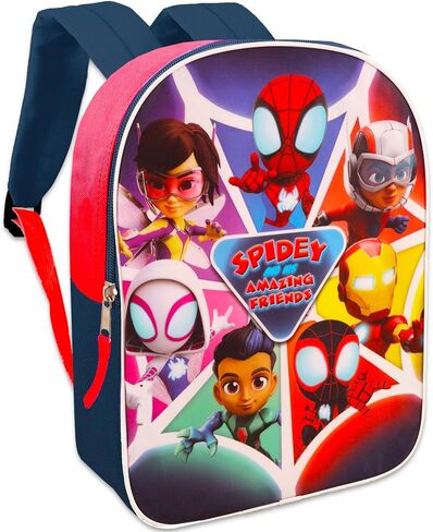 Spidey and His Amazing Friends Backpack Set - Bundle with 16" Spiderman Backpack for Kids Plus Spidey Coloring Book, Water Bottle, and More | Spidey and Friends Backpack in Saudi Arabia