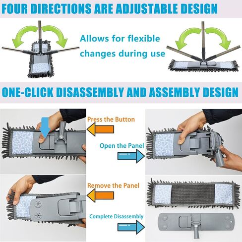 طقم مماسح غبار من الألياف الدقيقة بمقبض طويل 80 بوصة، مع زوجين من منافض أغطية الأحذية، ممسحات رطبة وجافة لالتقاط شعر الحيوانات الأليفة والغبار، منفضة غبار متعددة الأغراض للأرضيات الصلبة والجدار والسقف والسيارة والنافذة in Kuwait