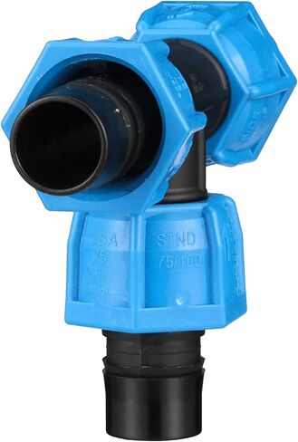 Watts AT1 ANKA Series High Pressure Poly-Pipe Tee, 1" x 1" x 1" Black Fitting w/ Blue Tapered Nut Seals, High Grade Glass Fiber Reinforced Nylon, Agriculture & Irrigation in Saudi Arabia