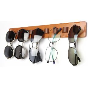 منظم نظارات شمسية من FamilleElement مثبت على الحائط، حامل نظارات شمسية خشبي، حامل نظارات للتخزين والعرض، ديكور منزلي للجدران والأبواب والخزائن (أبيض) in Kuwait