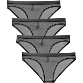 Golirsteca Men's Mesh No Pouch Slim Fit Bikini Briefs Underwear Breathable Triangle Briefs Underwear
