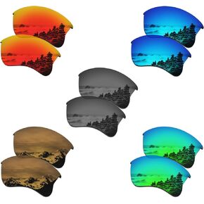 SmartVLT Set of 5 Men's Replacement Lenses for Oakley Flak Jacket XLJ OO9009 Sunglass Combo Pack S02