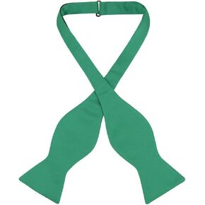 Vesuvio Napoli SELF TIE Bow Tie Solid EMERALD GREEN Color Men's BowTie