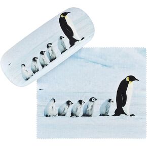 Glasses Case Penguins Present Cleaning Cloth Spectacle Cases Lightweight Stable