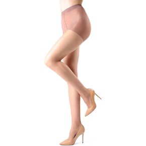 Women's 12 Denier Soft Sheen Crystal Sheer Control Top Pantyhose