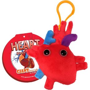 GIANTmicrobes Heart Organ Plush Keychain, Heart Transplant Gifts, Heart Toy, Anatomical Heart Gifts, Cardiologist Gifts, Cardiology Gifts, Open Heart Surgery Gifts, Heart Attack Survivor Gifts