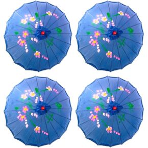 TJ Global PACK OF 4 Japanese Chinese Kids Size 22" Umbrella Parasol For Wedding Parties, Photography, Costumes, Cosplay, Decoration And Other Events - 4 Umbrellas