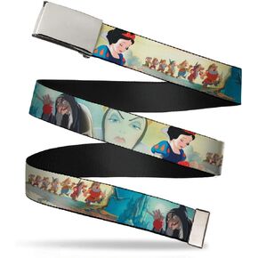 Buckle-Down Men's Web Belt Snow White1.5, Multicolor, 1.25" Wide-Fits up to 42" Pant Size