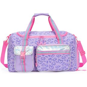 Oruiji Kids Duffle Bag Girls Women Travel Bag Gifts Overnight Bag for Girls Women Tote Bag Sleepover Bag for Girls Gym Dance Bag with Shoes Compartment