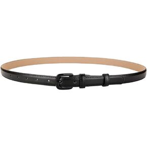 VOCHIC Trendy Women Leather Skinny Belts for Jeans Pants Thin Dress Waist Belt