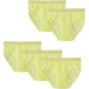 Cotton Briefs 5P for Women,Soft Comfy Ladies Underpants Briefs Hipster Lace Bikini Briefs Panties in Saudi Arabia