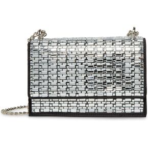 Betsey Johnson Shine On Convertible Flap Bag, Black