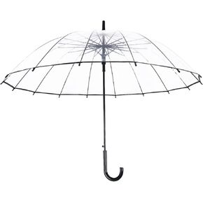 Meichoon Clear Umbrella for Rain Wedding 16 Ribs Big Size Windproof Auto Open See Through Travel Essentials in Kuwait