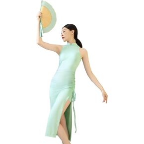 ROYAL SMEELA Chinese Qipao Dress for Women Cheongsam Dress Mandarin Collar Chinese Dresses Traditional Clothes Non Sleeve