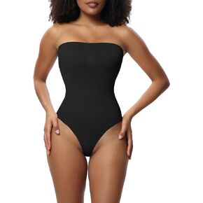 MT MENTYCLOTHING Strapless Thong Bodysuit Shapewear for Women Tummy Control Seamless Sculpt Sleeveless Body Shaper