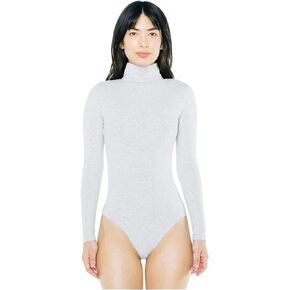 American Apparel Women's Cotton Spandex Long Sleeve Turtleneck Bodysuit