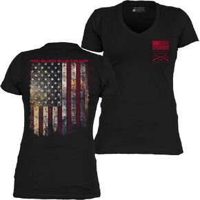 Red Blood Blue Collar Women's V-Neck T-Shirt