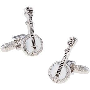 Banjo Music Pair of Cufflinks in Presentation Gift Box & Polishing Cloth