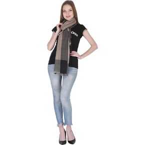JBL TEXTILE COSMOS Women Handwoven Pashmina Shawl, Real Cashmere Stylish Wrap Scarf Long Solid Stole Lightweight - Designer Grey