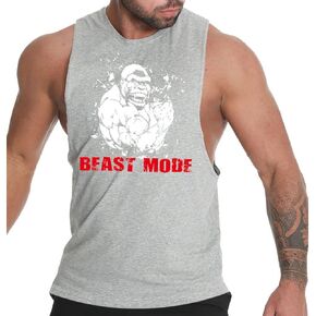 GymLeader Men's Gym Bodybuilding Stringer Muscle Tank Top Fitness Vest Beast Mode Workout Shirt