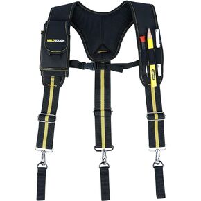 MELOTOUGH Tool Belt Suspenders for Work Belt Suspenders Heavy Duty Padded Suspenders for Electrician/Construction/Farmer